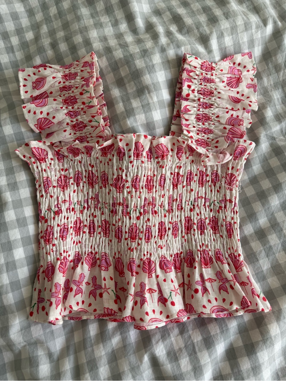 Hill House XS smocked tank